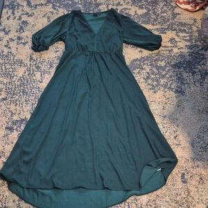 GAP Forest Green High Low Dress